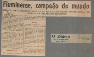 Fluminense Campeão Mundial de 1952. Se a FIFA desmente a profecia, pior  para a FIFA 