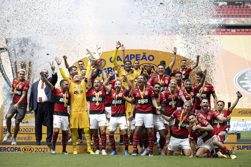 Flamengo campeão da SuperCopa Kia 2021. Lucas Figueiredo/CBF