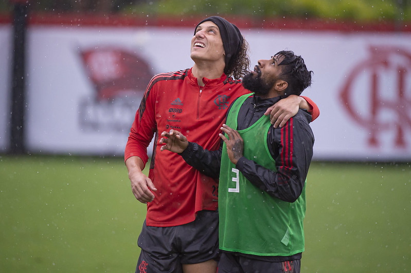 David Luiz e Rodinei no Flamengo