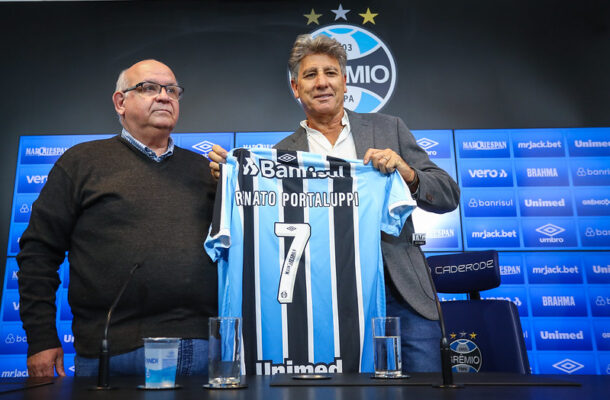 Foto: Lucas Uebel/Grêmio - Legenda: Renato é um dos principais nomes da história do Grêmio 