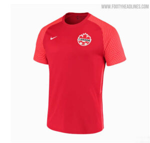 CANADÁ (Nike) - UNIFORME 1 - Lisa, a camisa canadense será totalmente vermelha. As mangas serão em um tom mais escuro que o do uniforme