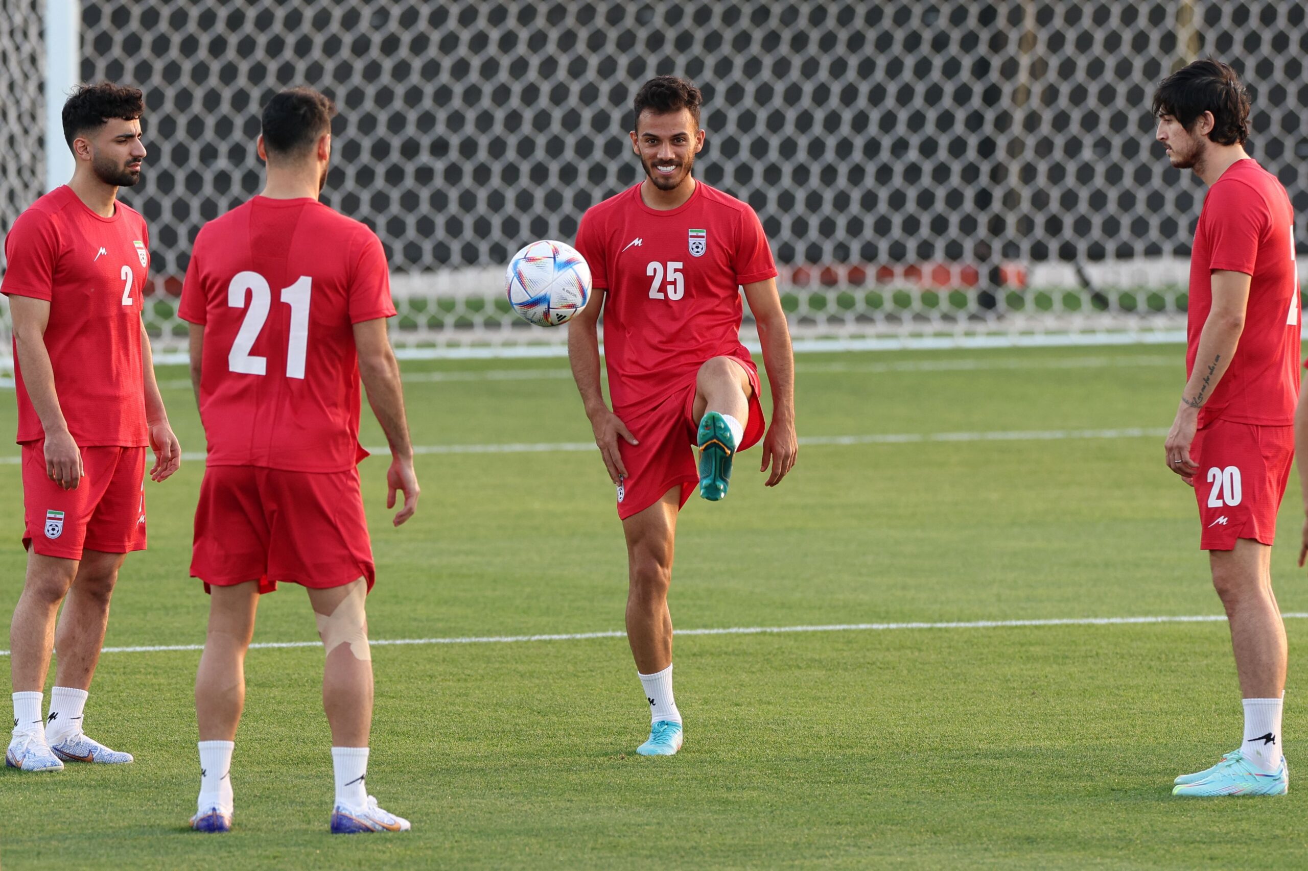 treino da seleção do Irã no Qatar FBL-WC-2022-TRAINING-IRI