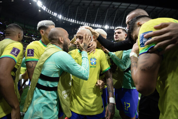 Brasil x Croácia pelas quartas de final da Copa do Mundo Catar 2022. Daniel Alves e Neymar.