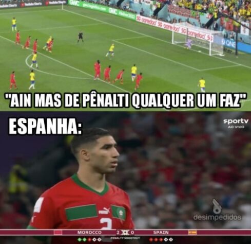 Copa 2022: Espanha eliminada e cavadinha de Hakimi geram onda de memes, Copa do Mundo