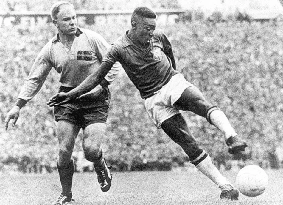 Pelé seleção brasil contra Suécia 1958 - Domínio público