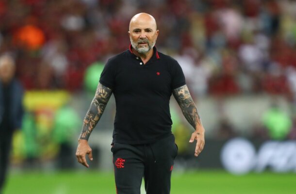 Foto: Gilvan de Souza/Flamengo - Legenda: Em 39 jogos no Flamengo, Sampaoli venceu 20, empatou 11 e perdeu oito