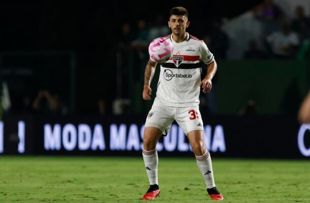 - Foto: Lucas Merçon/Fluminense - Legenda: Beraldo é um dos principais destaques do São Paulo na temporada - Foto: Lucas Merçon/Fluminense