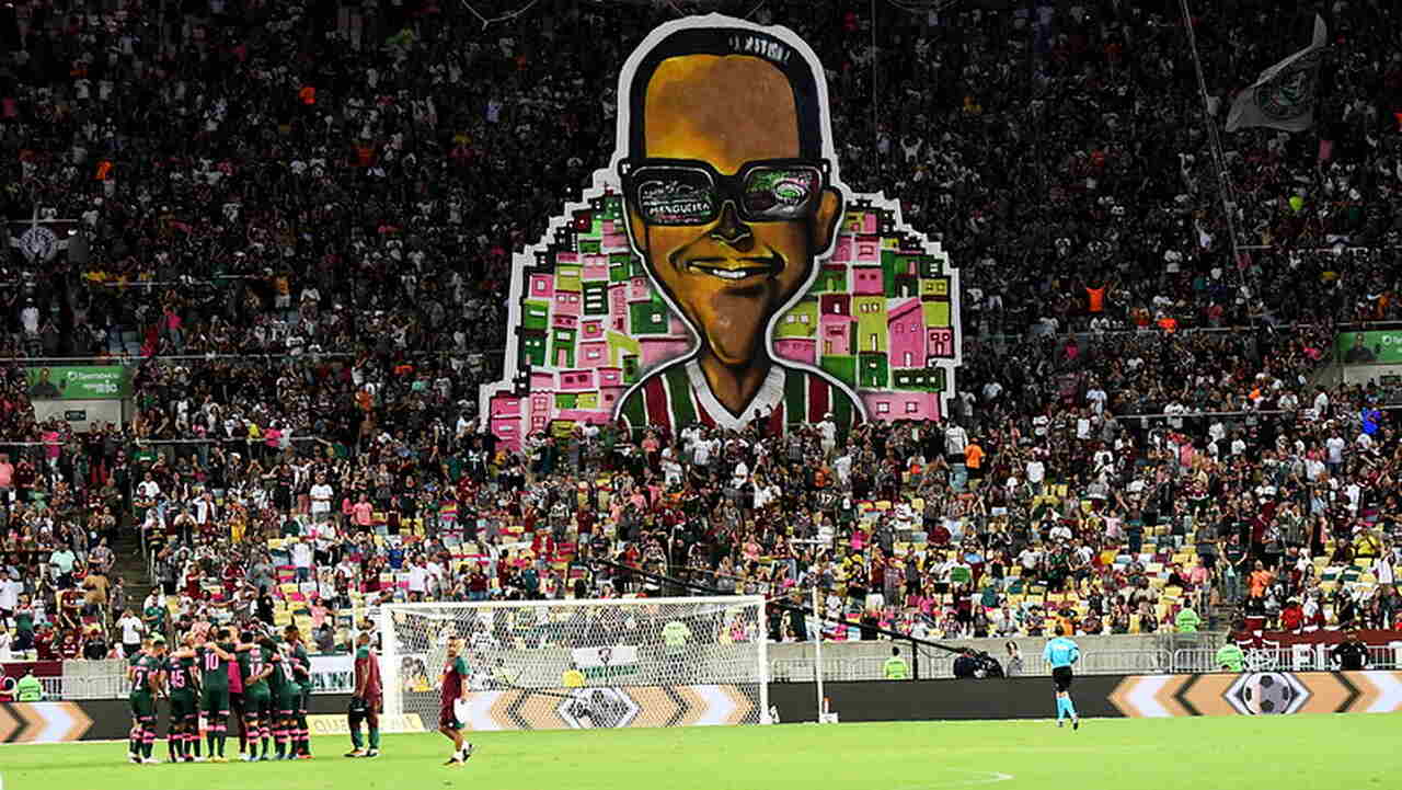 Mosaico em homenagem ao sambista Cartola na estreia do uniforme III - Foto: Mailson Santana/Fluminense