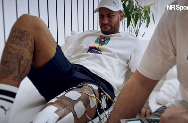 Foto: Reprodução / YouTube NR Sports - Legenda: Neymar está se recuperando da lesão no Brasil