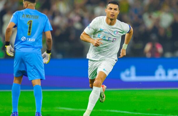 Foto: Divulgacão / Al Nassr - Legenda: Cristiano Ronaldo segue decisivo em sua carreira. Fez dois gols contra o Al-Ittihad