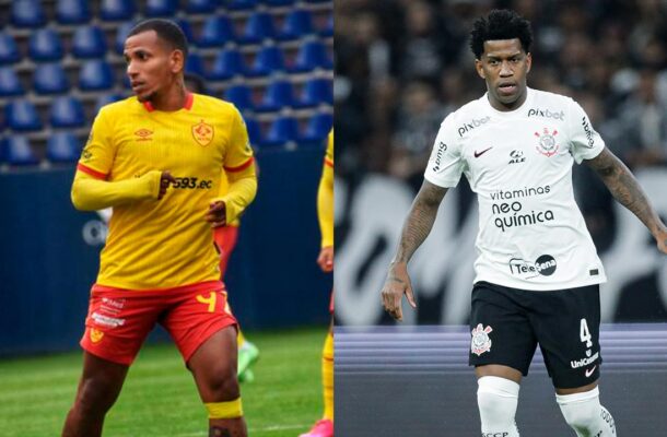 Fotos: Divulgação / Aucas e Rodrigo Coca / Ag. Corinthians - Legenda: Otero e Gil chegam para o Santos em 2024