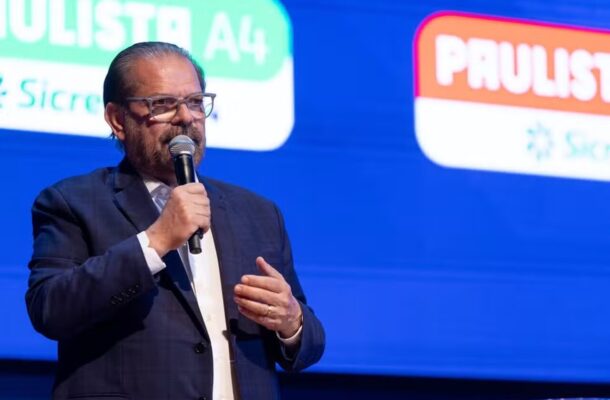 Foto: Rebeca Reis/Ag.Paulistão - Legenda: Reinaldo Carneiro Bastos, presidente da Federação Paulista de Futebol