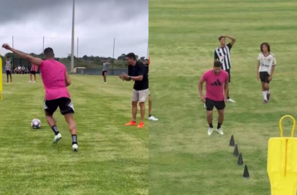 Foto: Reprodução/Instagram - Legenda: Hulk compartilha imagens do treino desta terça, em João Pessoa