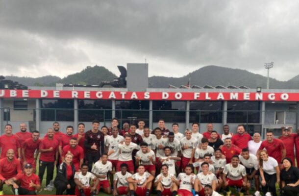 Foto: Divulgação / Flamengo - Legenda: Garotada do Flamengo encerra preparação para disputar a Copa São Paulo de Futebol Júnior - Foto: Divulgação / Flamengo