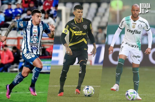 Fotos: Divulgação/Pachuca, Vítor Silva/Botafogo e Cesar Greco/Palmeiras