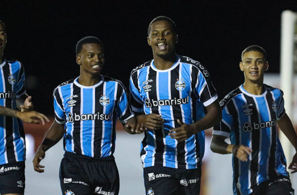 Foto: Renan Jardim/Grêmio - Legenda: Jardiel é o artilheiro da Copinha com oito gols marcados