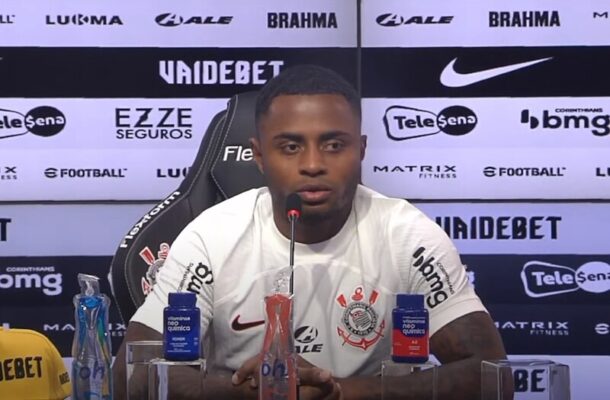  Foto: Reprodução - Legenda: Diego Palacios é apresentado no Corinthians