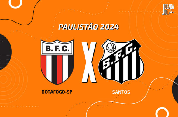 Foto: Arte Jogada10 - Legenda: Botafogo-SP x Santos