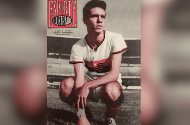 Foto: Reprodução Revista Ilustrada 1954 - Legenda: Zagallo no Flamengo