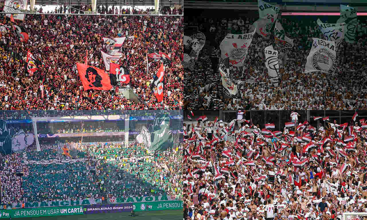 Pesquisa: Flamengo e Trio de Ferro paulista somam mais de 60% da torcida no Brasil; veja os números!