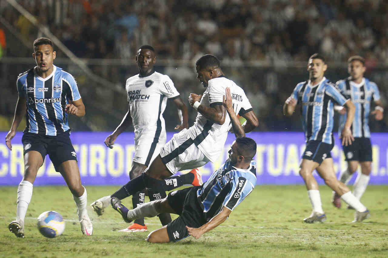 Atuações do Botafogo contra o Grêmio: Júnior Santos decide e coloca Glorioso na liderança