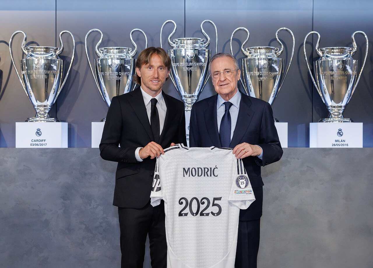 Luka Modric segue no Real Madrid por mais um temporada - Foto: Pedro Castillo/Real Madrid