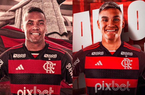 Por conta disso, a diretoria foi obrigada a incrementar o elenco. Foram quatro reforços anunciados no mês: Alex Sandro, Gonzalo Plata, Carlos Alcaraz e Michael. A temporada 2024 foi a que a gestão de Rodolfo Landim mais investiu. Com isso, o Flamengo chegou quase aos R$ 300 milhões em contratações, sem contar com luvas ou outros gastos. Além dessas contratações, o Fla contratou De La Cruz, Viña, Léo Ortiz e Carlinhos para o início do ano. Fotos: Divulgação / Flamengo