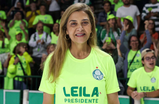 Leila Pereira vence Savério Orlandi e é reeleita presidente do Palmeiras. Empresária vai para seu segundo mandato no clube. - Foto: Cesar Greco/Palmeiras