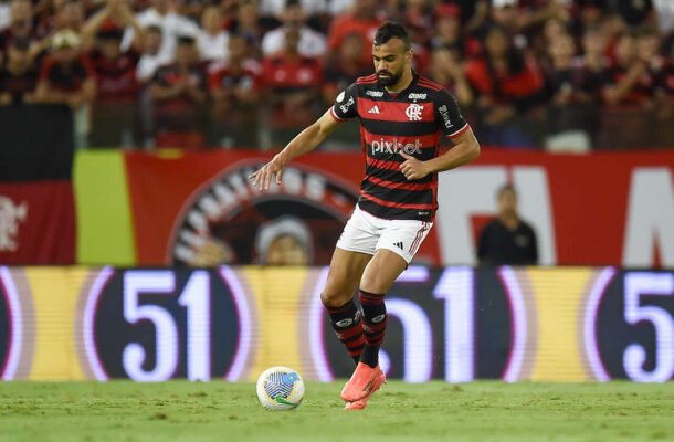 FABRÍCIO BRUNO -  Entrou na reta final no lugar de Leo Pereira, sem tempo para mostrar qualquer coisa - SEM NOTA-  Foto: Marcelo Cortes /Flamengo