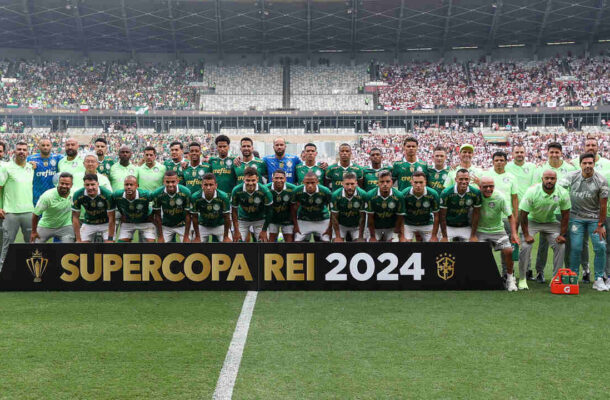 FEVEREIRO - O Palmeiras disputou sua primeira final no ano no começo de fevereiro. O Verdão teve pela frente o São Paulo, pela decisão da Supercopa do Brasil, em Belo Horizonte. Após um empate sem gols no tempo regulamentar, a partida no Mineirão acabou indo para os pênaltis. Contudo, Murilo e Piquerez pararam no goleiro Rafael e o Alviverde acabou ficando com o vice-campeonato. - Foto: Cesar Greco/Palmeiras