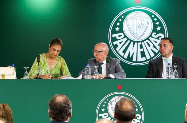 Leila Pereira toma posse e é oficialmente reeleita presidente do Palmeiras. - Foto: Fabio Menotti / Palmeiras